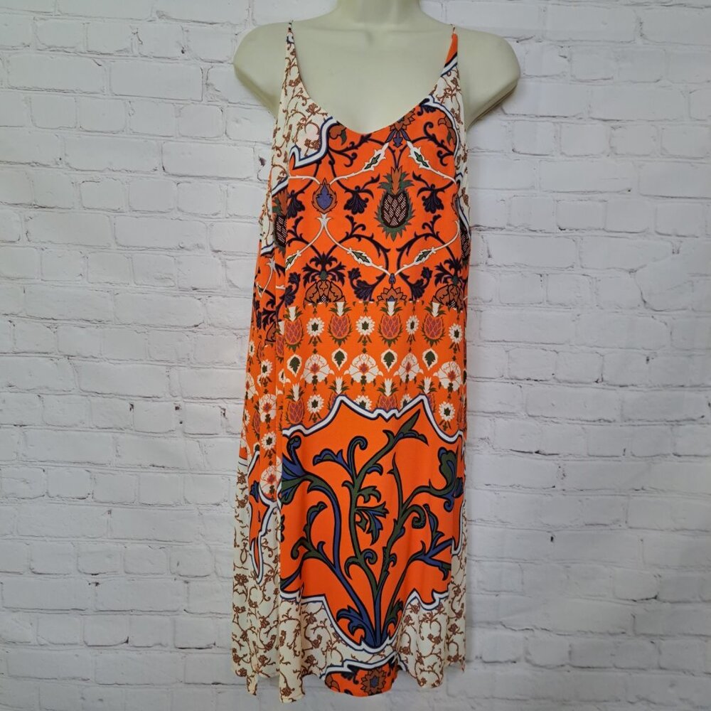 Topshop NEW Boho Scarf Print Shift Midi Dress Size 10